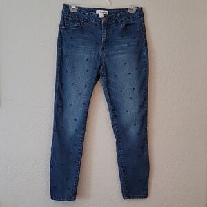 Artisan Ny Dark Blue Skinny Jeans with Star Design